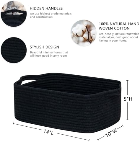 CubesLand Cute and Durable Small Cotton Rope Basket - Image 2