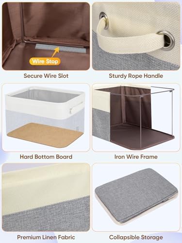 BALEINE 2 Pack Fabric Closet Storage Bins - Image 6