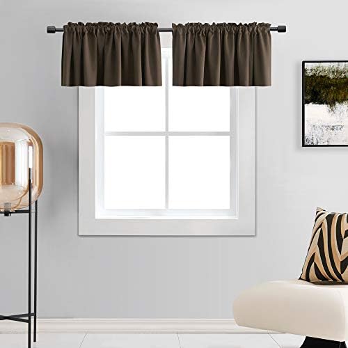 DONREN Coffee/Brown Valances for Cafe by DONREN