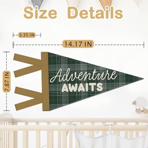 Adventure Nursery Decor, Adventure Awaits Felt Banners Flags - Image 7