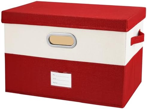 Large Linen Fabric Foldable Storage Bins by Unknown