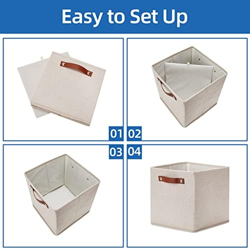 Temary 11x11 Storage Cubes Fabric Storage Cubes Storage Bins - Image 7