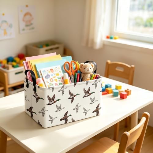 Rectangular Storage Basket Nursery Toy Organizer Mallard Duck - Image 6