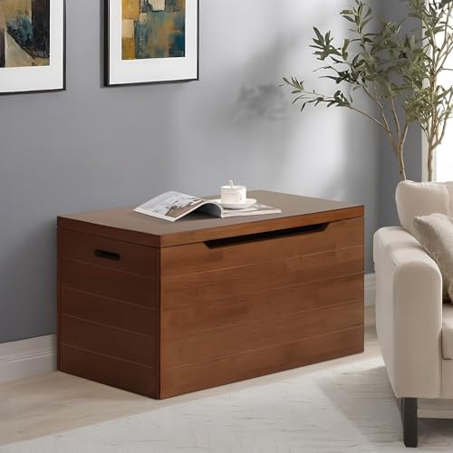 eHemco Solid Hardwood Storage Trunk, 35.5x18.63x19.5“ - Image 2