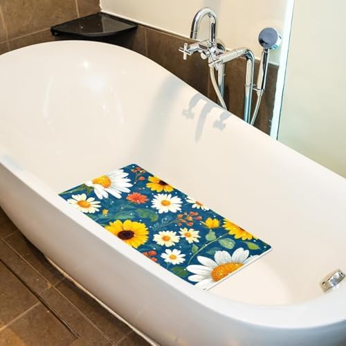 Non Slip Bathtub and Shower Mat 26.8x15.1 inch, Bath Mat - Image 5
