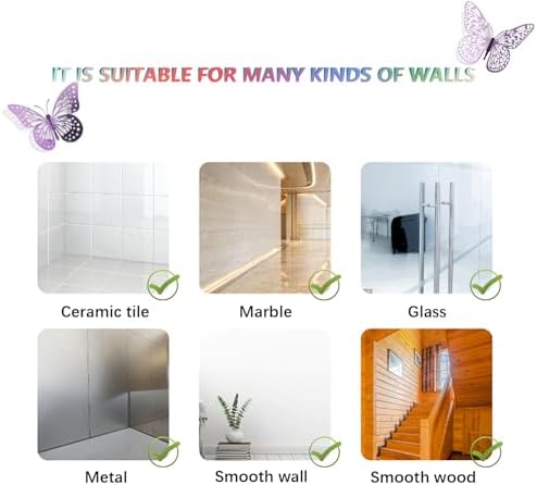 SAOROPEB 3D Butterfly Wall Decor 48 Pcs Lavender Butterfly Decorations - Image 7