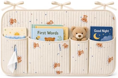 Bedside Caddy Nursery Playpen Organizer, Hanging Crib Book & Toy Storage by Unknown