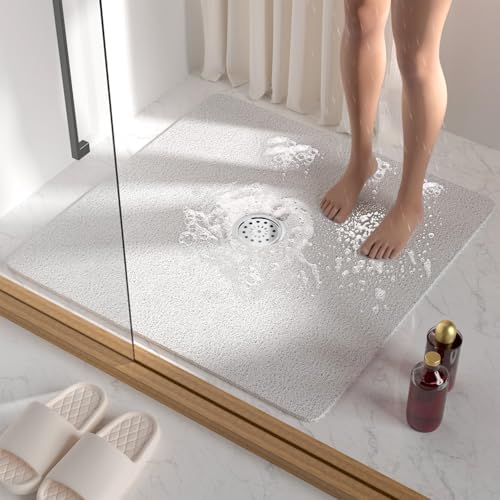 HITSLAM Square Shower Mat, 27 x 27 Inch Non Slip Bath Mat by HITSLAM