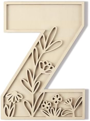 Layered 12 Inch Large Wooden Letters Z by LonganCraft