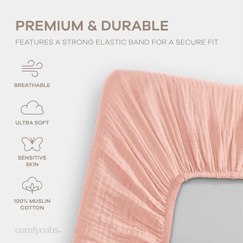 Comfy Cubs Muslin Bassinet Sheet - Image 4