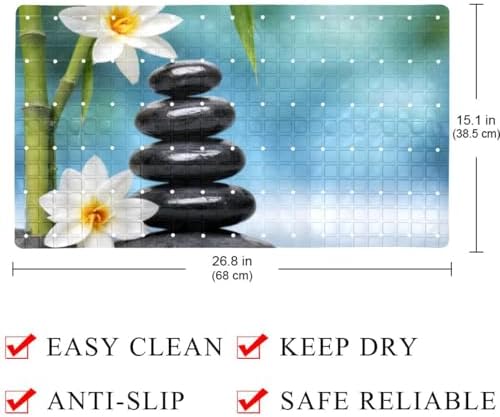Shower Mat Non Slip, 26.8 x 15.1 Inch Bathtub Mat - Image 4