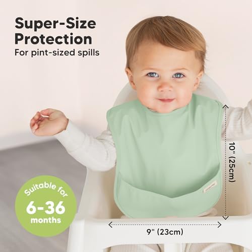 KeaBabies 3-Pack Waterproof Baby Bibs - Image 3