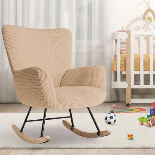 Nursery Rocking Chair Cover Stretch Glider Chair Covers Jacquard Modern Reading - Image 2