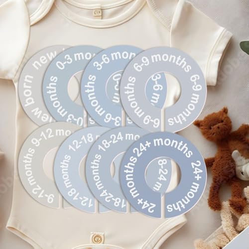 cephira Baby Closet Dividers for Clothes 0-24 Months, 8 Pack mini Round Size - Image 6