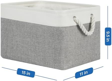 Temary Storage Baskets 4Pack Fabric Storage Bins Clothes Baskets - Image 4