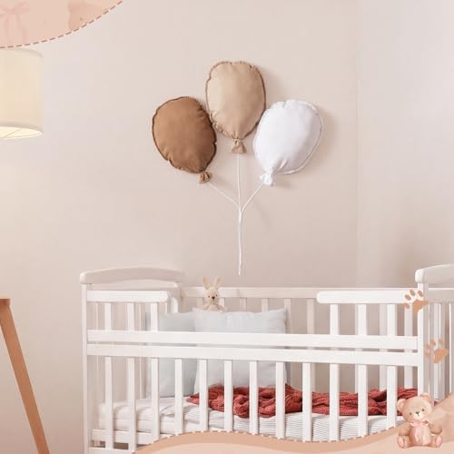Gejoy 4 Pcs Nursery Wall Decor Blue Fabric Balloon Bear Decorations - Image 6