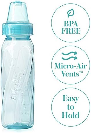 Evenflo Feeding Baby Bottles, Standard Neck, 8 Ounce | Tinted Plastic | - Image 2