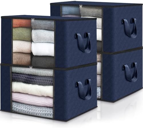 Fab totes 4 Pack Storage Bags for Clothes Blanket Storage Bins by Fabtotes