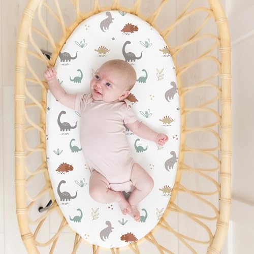 Stretch Fitted Bassinet Sheet Set BROLEX 2 Pack Cradle Sheets - Image 5
