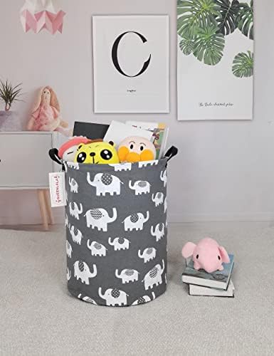 Foldable Waterproof Round Fabric Laundry Basket Home - Image 4