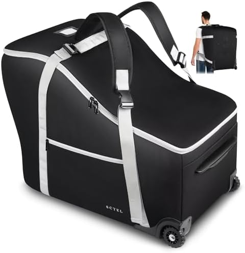 SCTEL Infant Car Seat Travel Bag Backpack by MakeYourTravelEasier