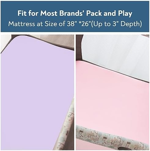 Magik & Kover Mini Crib Sheets Girl 4 Pack - Image 6