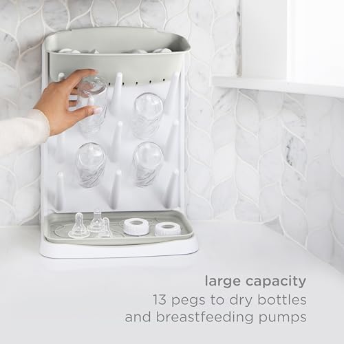 Ubbi Vertical Baby Bottle Drying Rack, Space Saving Countertop Bottle Dryer - Image 3