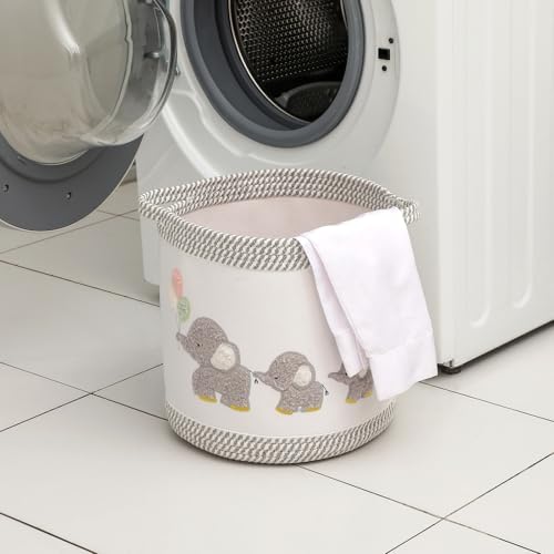Baby Toy Basket Laundry Hamper Blanket Baskets Cute Elephant Nursery Storage - Image 4