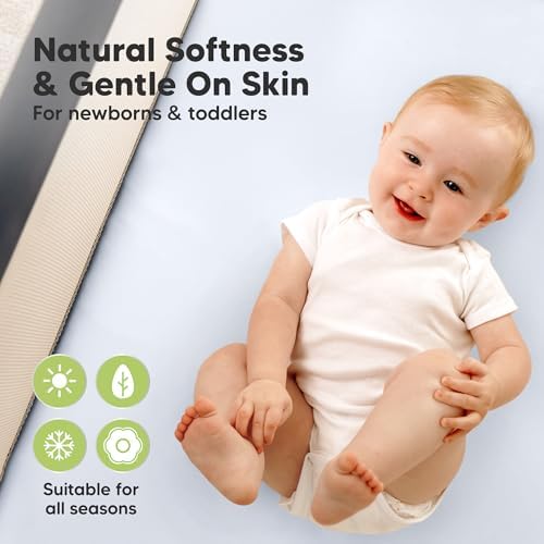 2 Pack and Play Sheets, Waterproof Mini Crib Sheet Fitted 38x26 - Image 4