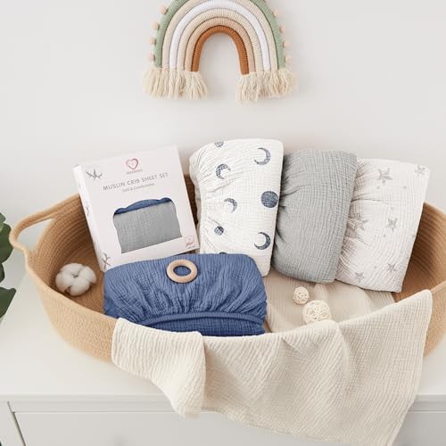 Bearmoss Muslin Mini Crib Sheets - Image 5
