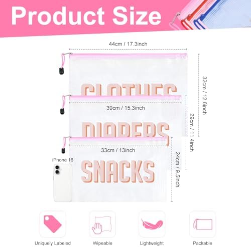 3pcs Hospital Bag Organizing Pouches - Image 2