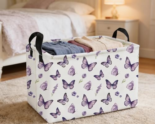Essme Rectangular Kids Baskets, Butterfly Storage Box, Cute Basket - Image 3
