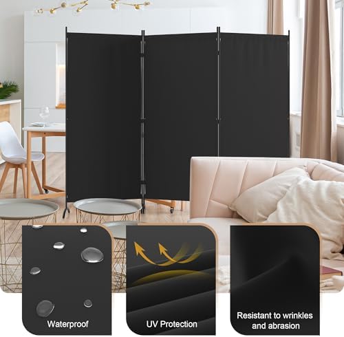Room Divider 3 Panel Room Dividers and Folding Privacy Screens - Image 6