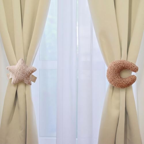 Chumia 2 Pack Moon Stars Curtain Tiebacks Cute Nursery Decor - Image 6
