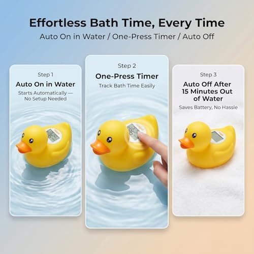 Baby Bath Thermometer, Accurate Floating Duck Water Thermometer - Image 5