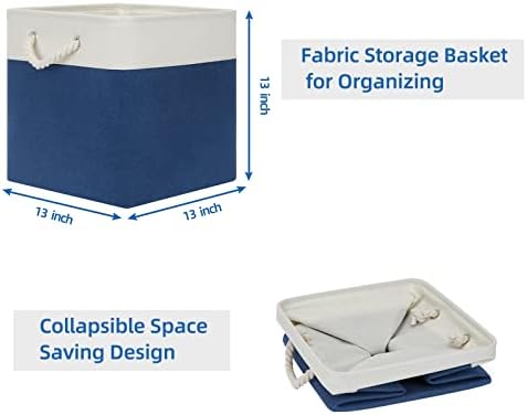 Temary Storage Baskets for Shelves 13x13 Baskets for Gifts Empty, 4 Pack Shelf - Image 6