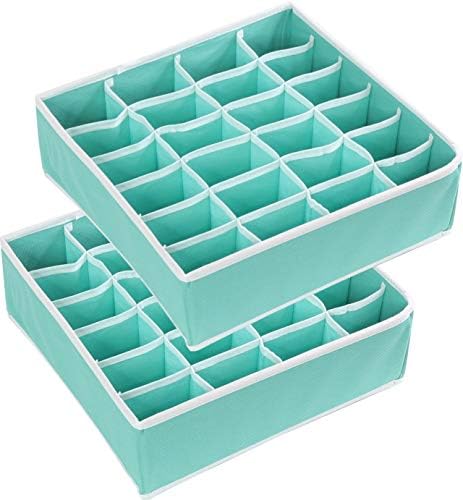 Simple Houseware 2 Pack Closet Sock Organizer, 24 Cell - Image 3