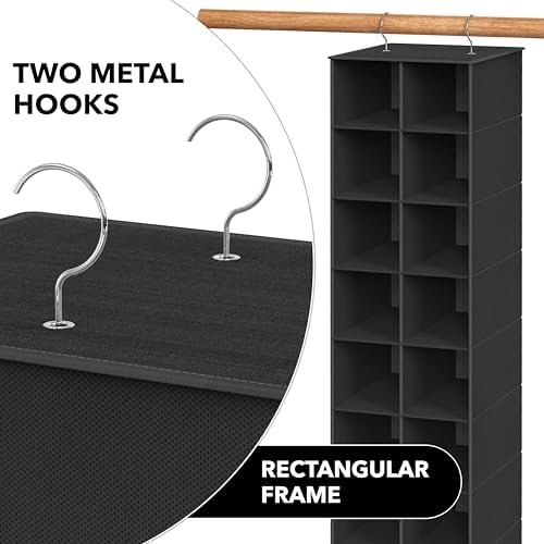 Simple Houseware 20 Section Shelves Hanging Shoes Organizer - Image 6