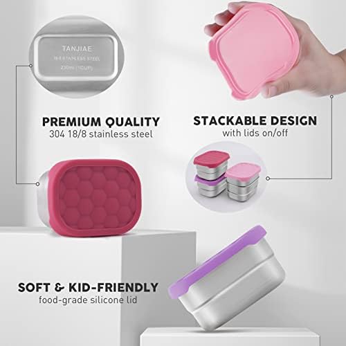 Tanjiae Small Stainless Steel Snack Containers - Image 4