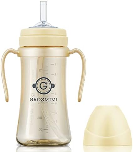 GROSMIMI PPSU Baby Straw Cup Stage 1, Spill-Proof by GROSMIMI