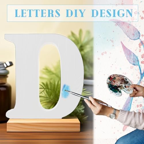 6 Inch White Wooden Letters Unfinished Wood Letters - Image 6