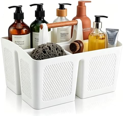 Haundry Plastic White Shower Caddy Basket by Haundry