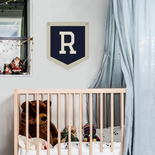Personalized Baby Gift, Baby Boy Nursery Decor, Initial Pennant - Image 6