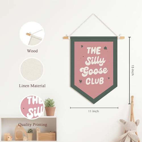 Silly Goose Nursery Wall Pennants Banners, Playroom Decor - Image 7