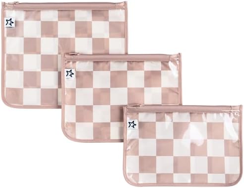 Tiny Twinkle Diaper Bag Organizing Pouches|3 Pack Mess-Proof Clear Front Travel by TinyTwinkle