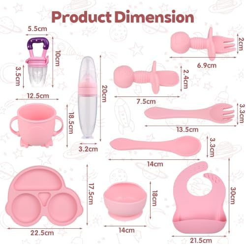 Silicone Baby Feeding Set, Miicasa Baby Led Weaning Supplies Kit - Image 4