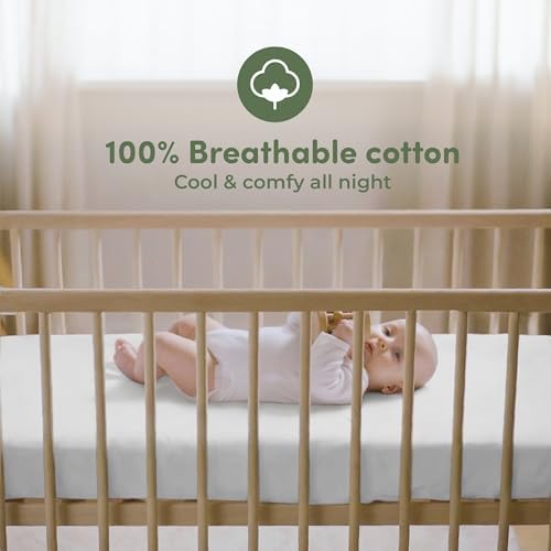 Cotton Crib Sheets 2 Pack – Sweety Fox Mini Fitted Sheets - Image 2