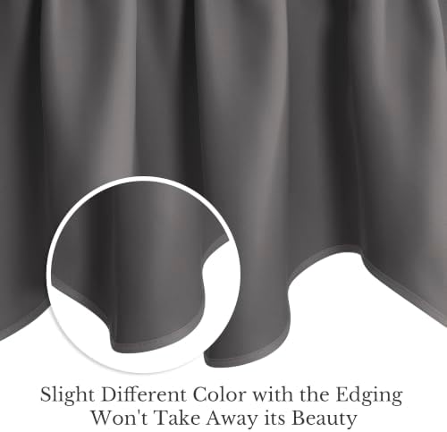 NICETOWN Grey Blackout Valance Curtain - Image 4