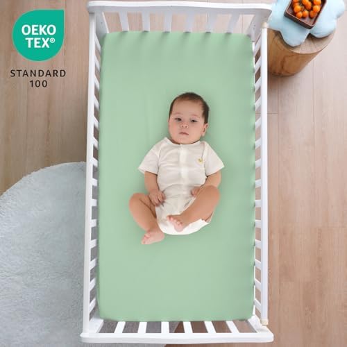 david's kids Waterproof Crib Sheets Fitted 2 Pack, Ultra Soft Breathable Crib - Image 4