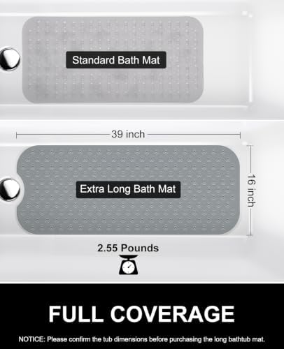 OTHWAY Bathtub Mat Non Slip, 39X16 inch Bath Mat - Image 5